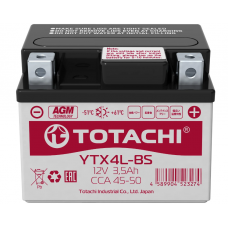Аккумулятор TOTACHI 12v/3,5Ач Мото YTX4L-BS AGM