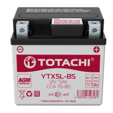Аккумулятор TOTACHI 12v/5Ач Мото YTX5L-BS AGM
