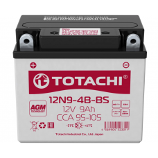 Аккумулятор TOTACHI 12v/9Ач Мото 12N9-4B-BS AGM