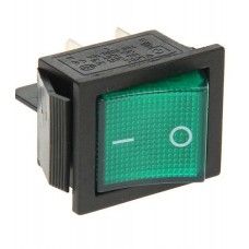 Выключатель (переключатель) с посветкой В-502 4с 12В зеленый