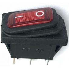 Выключатель герметичный с подсветкой 12В R-791 WL 3c красный