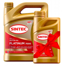 SINTEC Платинум  7000  5w40  A3/B4 синтетика 4л+1л АКЦИЯ (мотор.масло)