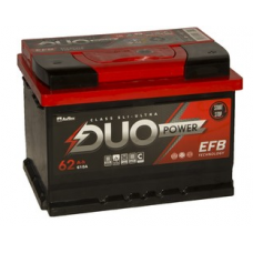 Аккумулятор DUO POWER EFB 62 А обрат. поляр низкий h-175