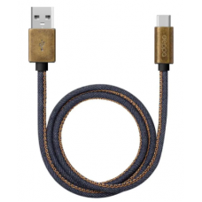 72277 Deppa Кабель Jeans USB/Type-C медь-джинса 1,2м