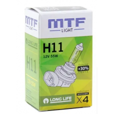 Лампа MTF H11 12в 55w  LIGHT LONG LIFE 1шт 