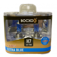 Лампа ВОСХОД H7 24в 70w EXTRA BLUE +60% 2шт  80727EB