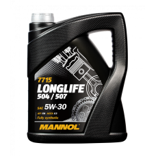 7715 MANNOL LongLife 5w30  504/507 C3,SN синтетика  5л (мотор.масло)