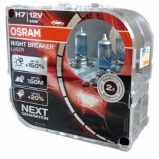 Лампа OSRAM H7 12в 55w Night Breaker Laser 2шт компл