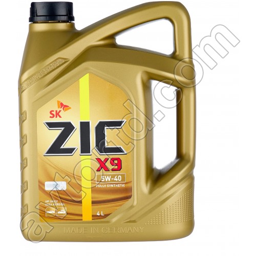 Масло ZIC X9 5w40 А3/В4 синтетика 4л=
