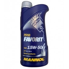 7510 MANNOL  Favorit 15w50 SL/CF-4 полусинтетика 1л (мотор.масло)